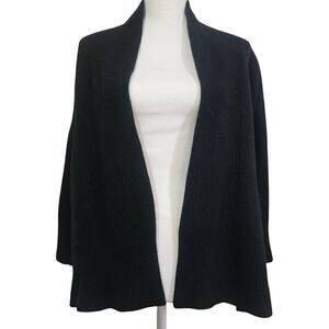 Banana Republic 100% Cashmere Black Open Front Cardigan Sweater | Size S